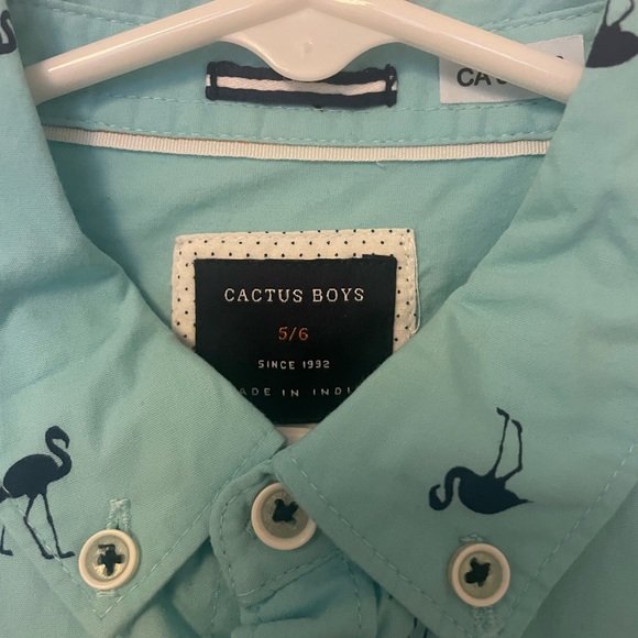 Boys button down short sleeve shirt / Boy 5-6 - Picture 2 of 8